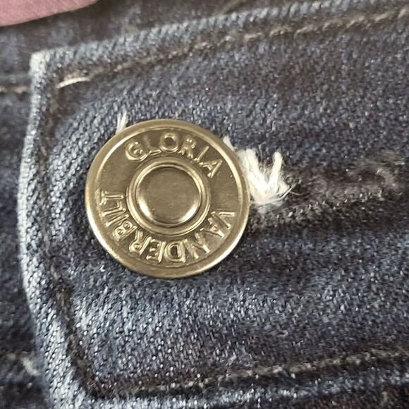 Gloria Vanderbilt Amanda Size 14 Dark Wash Blue Denim Jeans Cotton 34 x 29.5 in - Picture 10 of 13